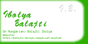 ibolya balajti business card